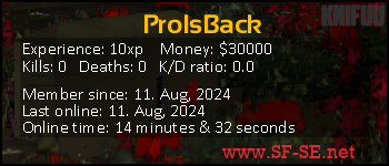 Player statistics userbar for ProIsBack