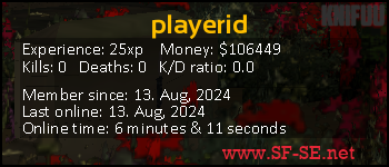 Player statistics userbar for playerid