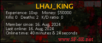 Player statistics userbar for LHAJ_KING