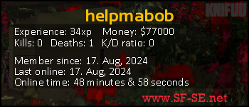 Player statistics userbar for helpmabob