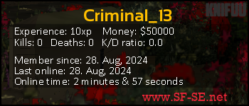 Player statistics userbar for Criminal_13