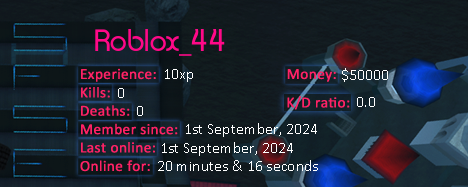 Player statistics userbar for Roblox_44