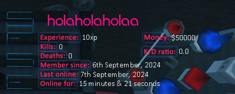 Player statistics userbar for holaholaholaa