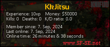 Player statistics userbar for KkJitsu