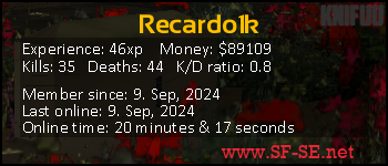 Player statistics userbar for Recardo1k