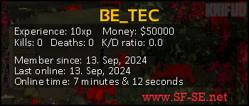 Player statistics userbar for BE_TEC