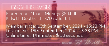 Player statistics userbar for GSGHBSBVSR