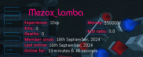 Player statistics userbar for Mezox_Lamba