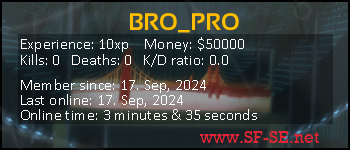 Player statistics userbar for BRO_PRO