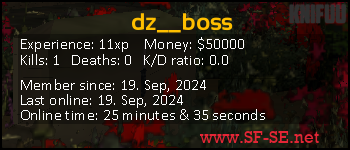 Player statistics userbar for dz__boss