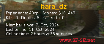 Player statistics userbar for kara_dz