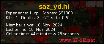 Player statistics userbar for saz_yd.hi