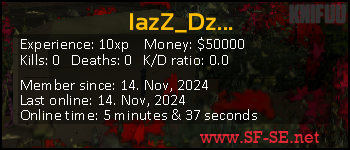 Player statistics userbar for lazZ_Dz...