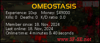 Player statistics userbar for OMEOSTASIS