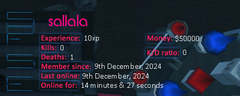 Player statistics userbar for sallala