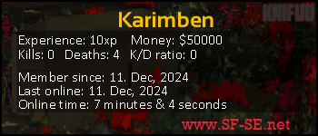 Player statistics userbar for Karimben